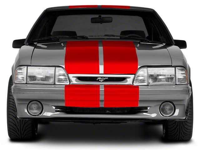 SEC10 Lemans Stripes; Red; 12-Inch (79-93 Mustang)