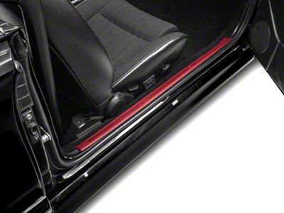 Scarlet Red Door Sill Plates (79-93 Mustang)