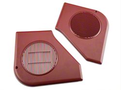 Door Speaker Grille Kit; Scarlet Red (87-93 Mustang)