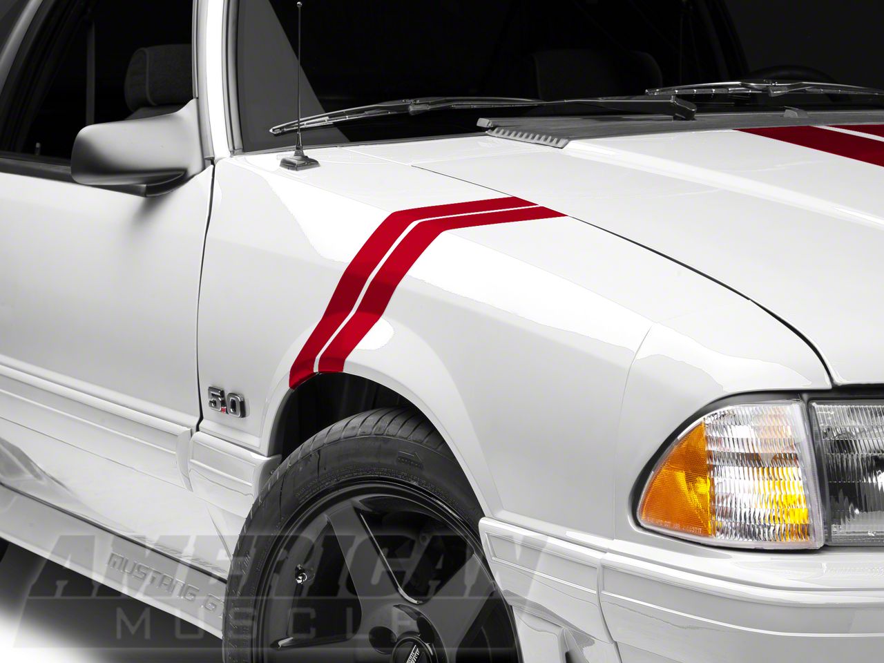 SEC10 Mustang Hash Marks; Red 26361G79 (79-93 Mustang) - Free Shipping