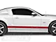 Rocker Stripes with Mustang Lettering; Red (05-14 Mustang)