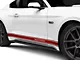 Rocker Stripes with Mustang Lettering; Red (15-23 Mustang)