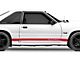 Rocker Stripes with Mustang Lettering; Red (79-93 Mustang)