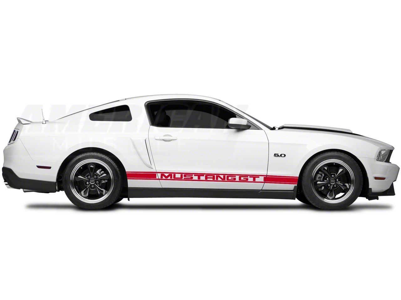 thumbnail image 2 of 8 Sets Mustang Tire Lettering Stickers - 1.06 Inch Letters For 14-22 Inch Tires With Red Stripes 2 of 3
