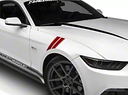 SEC10 Pinstriped Hash Marks; Red (15-23 Mustang)