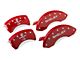 MGP Brake Caliper Covers with Shelby Snake Logo; Red; Front and Rear (10-14 Mustang GT w/o Performance Pack, V6)