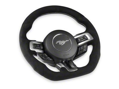 Drake Muscle Cars Steering Wheel; Alcantara (15-17 Mustang w/ Heated Steering Wheel)
