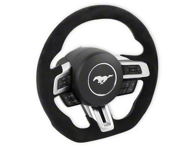 Drake Muscle Cars Steering Wheel; Alcantara (18-23 Mustang w/ Heated Steering Wheel)