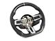 Steering Wheel; Carbon Fiber with Leather Grips (18-23 Mustang w/ Heated Steering Wheel)