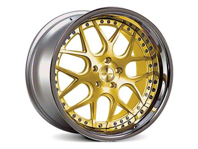 Rennen CSL-2 Tinted Gold with Chrome Step Lip Wheel; 19x8.5 (05-09 Mustang GT, V6)