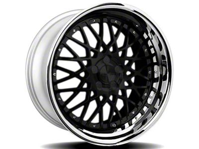 Rennen CSL-5 Gloss Black with Chrome Step Lip Wheel; 20x8.5 (05-09 Mustang)