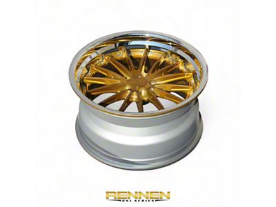 Rennen CSL-8 Tinted Bronze with Chrome Step Lip Wheel; Rear Only; 20x10.5; 38mm Offset (05-09 Mustang)