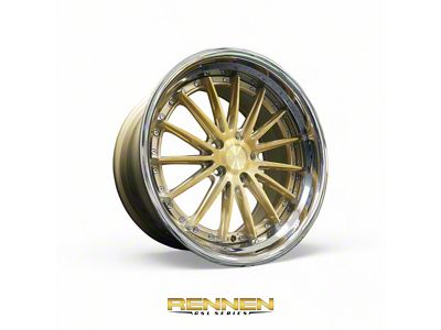 Rennen CSL-8 Tinted Gold with Removable Chrome Step Lip Wheel; Rear Only; 20x10.5; 38mm Offset (05-09 Mustang)
