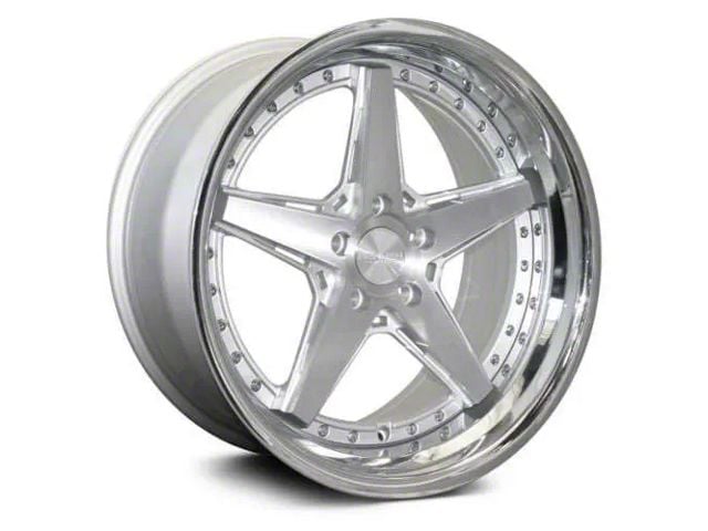 Rennen CSL-7 Silver Machined with Chrome Step Lip Wheel; 20x9 (06-10 RWD Charger)