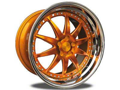 Rennen CSL-1 Tinted Gold with Chrome Step Lip Wheel; 20x8.5 (10-11 Camaro SS; 10-15 Camaro LS, LT)