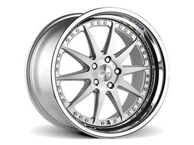 Rennen CSL-1 Silver Brushed with Chrome Step Lip Wheel; 19x8.5 (10-14 Mustang)