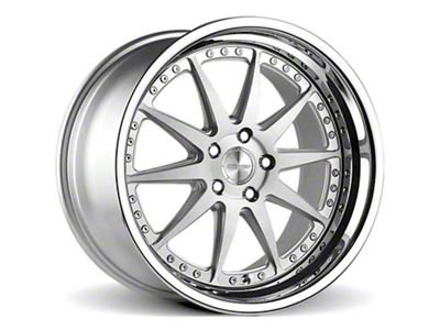 Rennen CSL-1 Silver Brushed with Chrome Step Lip Wheel; 19x8.5 (10-14 Mustang GT w/o Performance Pack, V6)