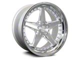 Rennen CSL-7 Silver Machined with Chrome Step Lip Wheel; 19x8.5; 25mm Offset (24-26 Mustang)