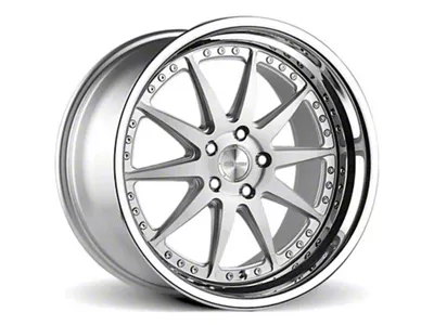 Rennen CSL-1 Silver Brushed with Chrome Step Lip Wheel; 19x8.5; 40mm Offset (17-23 AWD Challenger)