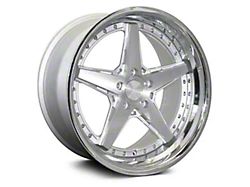 Rennen CSL-7 Silver Machined with Chrome Step Lip Wheel; 19x8.5 (17-23 AWD Challenger)