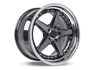 Rennen CSL-7 Tinted Black with Chrome Step Lip Wheel; 19x8.5; 40mm Offset (17-23 AWD Challenger)