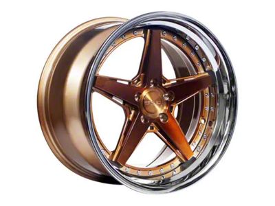Rennen CSL-7 Tinted Bronze with Chrome Step Lip Wheel; 20x9; 15mm Offset (08-23 RWD Challenger, Excluding Widebody)