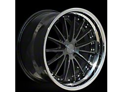 Rennen CSL-8 Tinted Black with Chrome Step Lip Wheel; Front Only; 20x9; 35mm Offset (20-26 Corvette C8 Stingray)