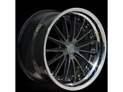 Rennen CSL-8 Tinted Black with Chrome Step Lip Wheel; Front Only; 20x9; 35mm Offset (20-26 Corvette C8 Stingray)