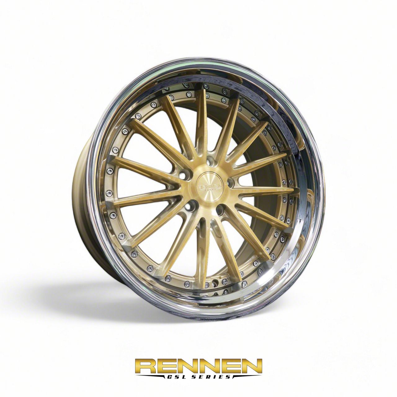 Rennen Corvette CSL-8 Tinted Gold with Chrome Step Lip Wheel