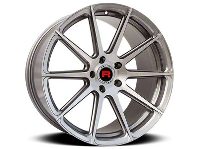 Rennen Flowtech FT10 Silver Brushed Face Wheel; 20x9.5 (08-23 RWD Challenger, Excluding Widebody)