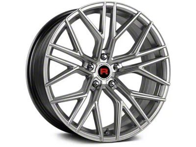 Rennen Flowtech FT12 Silver Brushed Face Wheel; Rear Only; 20x10.5; 25mm Offset (08-23 RWD Challenger, Excluding Widebody)