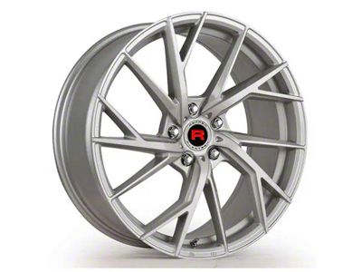 Rennen Flowtech FT28 Silver Brushed Face Wheel; 20x9 (08-23 RWD Challenger, Excluding Widebody)