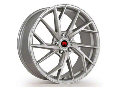 Rennen Flowtech FT28 Silver Brushed Face Wheel; Rear Only; 20x10.5; 25mm Offset (08-23 RWD Challenger, Excluding Widebody)