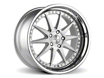 Rennen CSL-1 Silver Brushed with Chrome Step Lip Wheel; 19x8.5; 35mm Offset (21-25 Mustang Mach-E)