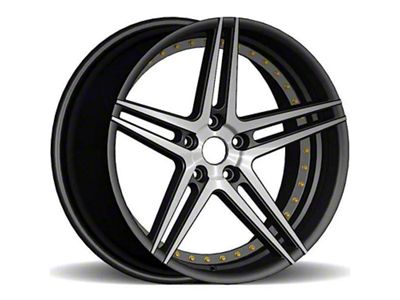 Rennen CSL-3 Black Machined with Gold Bolts Wheel; 19x8.5; 15mm Offset (21-25 Mustang Mach-E)