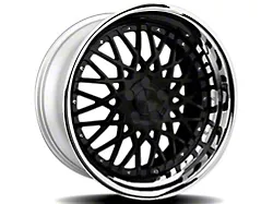 Rennen CSL-5 Gloss Black with Chrome Step Lip Wheel; 20x8.5 (15-23 Mustang GT, EcoBoost, V6)