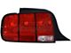 OPR Stock Replacement Tail Light; Black Housing; Red/Clear Lens; Driver Side (05-09 Mustang)