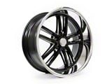 Resto Vintage Wheel Co Maverick Glossy Black Center with Milled Window Diamond Cut Lip Wheel; 20x9.5; 1mm Offset (10-14 Mustang)