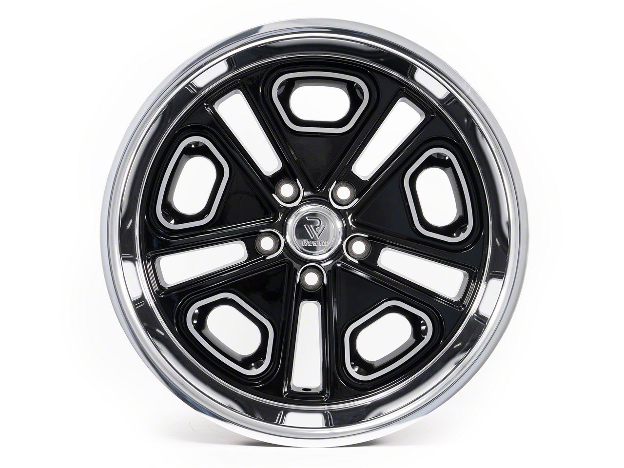 Resto Vintage Wheel Co Camaro Del Ray Glossy Black Center
