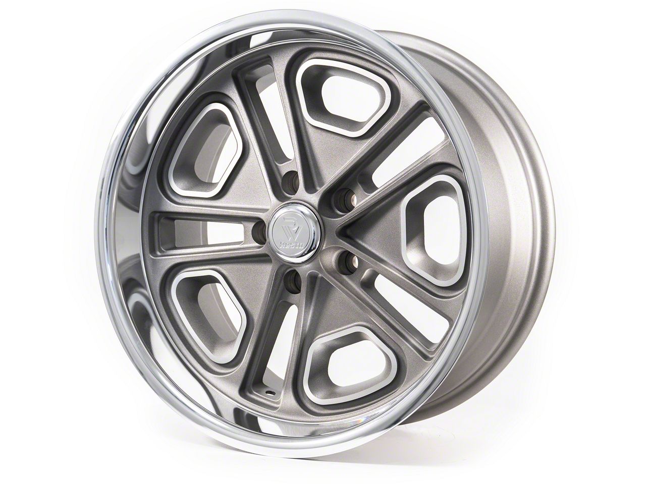 Resto Vintage Wheel Co Mustang Del Ray Texture Gun Metal