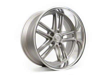 Resto Vintage Wheel Co Maverick Texture Gun Metal Center with Milled Window Diamond Cut Lip Wheel; 22x9; 15mm Offset (05-09 Mustang)