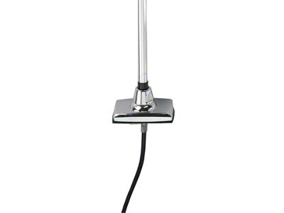 RetroSound Replacement Antenna with Semi-Collapsible Mast; Chrome (79-93 Mustang)