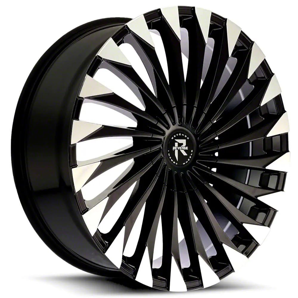 Revenge Luxury Wheels Mach-E RL-106 Black Machined Wheel