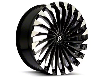 Revenge Luxury Wheels RL-106 Black Machined Wheel; 20x8.5; 35mm Offset (10-14 Mustang)