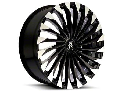 Revenge Luxury Wheels RL-106 Black Machined Wheel; 20x8.5 (2024 Mustang)
