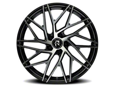 Revenge Luxury Wheels RL-102 Black Machined Wheel; 22x9; 20mm Offset (11-23 RWD Charger, Excluding Widebody)