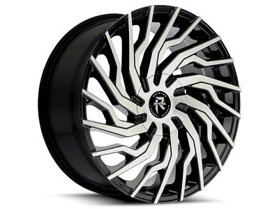 Revenge Luxury Wheels RL-101 Black Machined Wheel; 18x8 (21-24 Mustang Mach-E, Excluding GT)