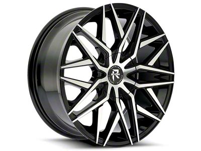 Revenge Luxury Wheels RL-104 Black Machined Wheel; 18x8 (21-24 Mustang Mach-E, Excluding GT)