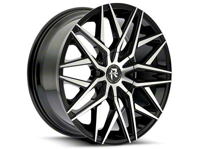 Revenge Luxury Wheels RL-104 Black Machined Wheel; 18x8; 35mm Offset (21-25 Mustang Mach-E, Excluding GT)