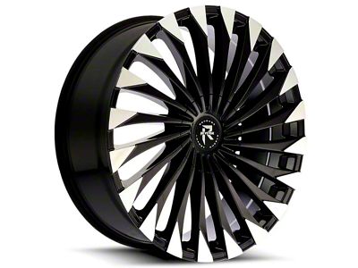 Revenge Luxury Wheels RL-106 Black Machined Wheel; 20x8.5; 35mm Offset (21-25 Mustang Mach-E)